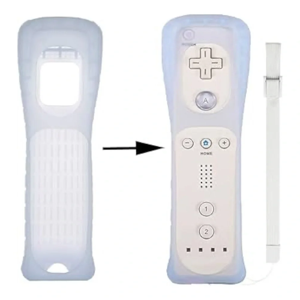 Lot of 3 OEM Official Nintendo Wii Remote Silicone Gel Cover Grip Sleeves